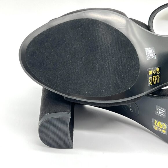 Chinese Laundry Womens‎ Size 6 Black Microsuede Heels Dress Sandals Shoes - Picture 10 of 14